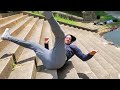 Stunt Man Training Stair Falls