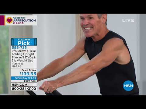ProForm XBike with 2 lb. Weight Set   2 Workout DVDs