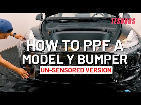 DIY PPF Installation For 2022-2025 Tesla Model Y Bumper Without Sensors