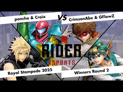 Royal Stampede 2025 - poncho & Croix (Cloud/Samus) vs CrimsonAbe & GFlowZ (Joker/Hero) - WR2
