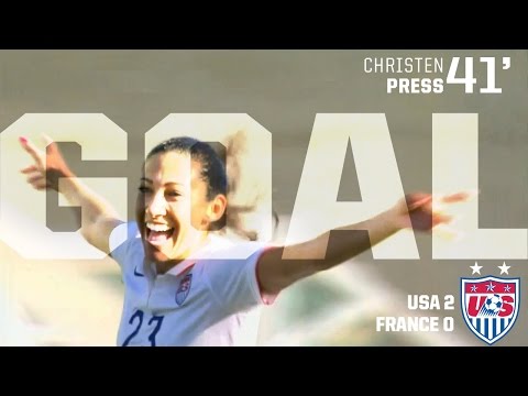 WNT vs. France: Christen Press Goal - March 11, 2015