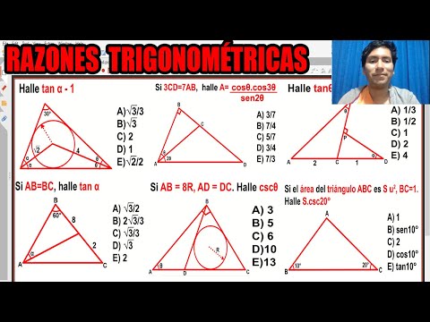 RAZONES TRIGONOMETRICAS DE UN ANGULO AGUDO (EJERCICIOS RESUELTOS TIPO ADMISION)