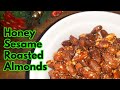 COOKMAS DAY 8 Honey Sesame Roasted Almonds Easy Recipe
