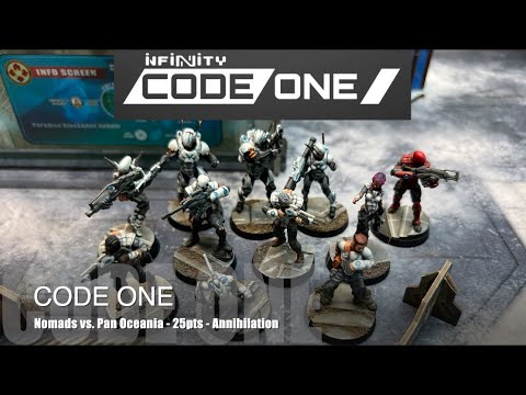 Infinity: CODE ONE Battle Report - Pan Oceania vs. Nomads