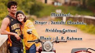 Maskhari (Lyrical Song) | Sunidhi Chauhan, Hriday Gattani | Dil Bechara |