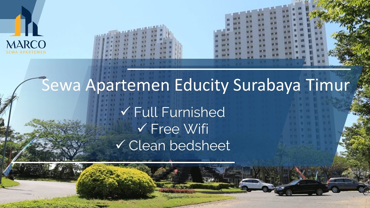 Apartement Educity Pakuwon City Furnished Bagus Flooring Kayu