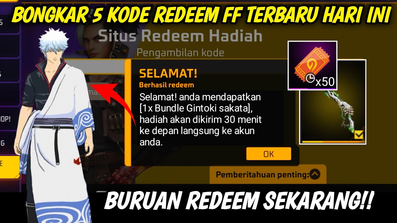 BONGKAR 5 KODE REDEEM FF TERBARU HARI INI 27 APRIL 2026