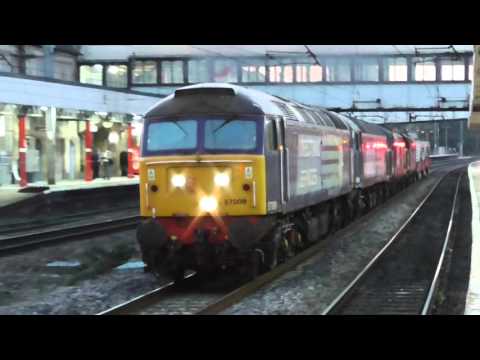 57009/57004 with 37602/37059 dit, 6K73 Sellafield - Crewe flasks, 29th September 2015