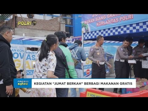 KORLANTAS POLRI GELAR JUMAT BERKAH MAKAN SIANG GRATIS