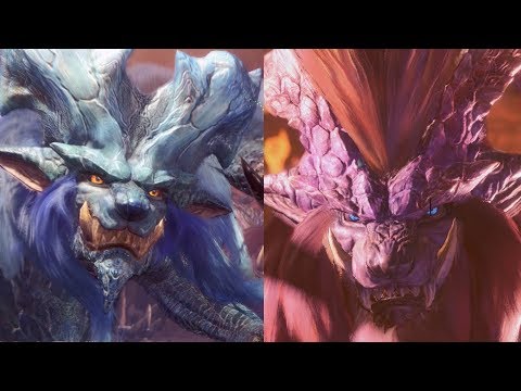 Monster Hunter World: Lunastra and Teostra Boss Fight (Solo / Long Sword)