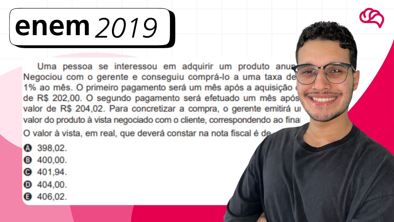 Resolução em Vídeo — Questão 150 ENEM 2019