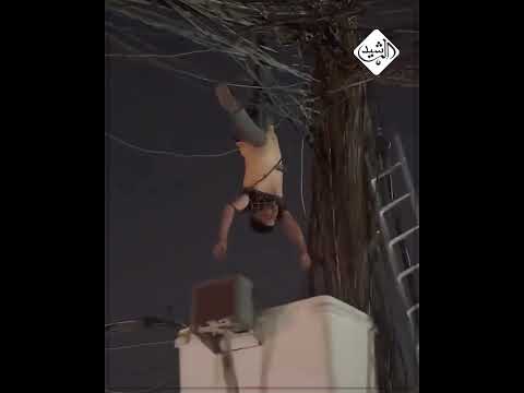فيديو | الدفاع المدني ينقذ شابًا تعرض لصعقة كهربائية اثناء صيانة اسلاك المولدة في كربلاء
