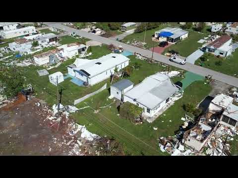 Hurricane Ian aftermath at Englewood Mobile home park