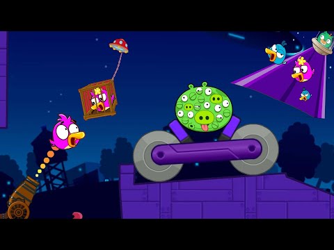 Angry Birds Cannon Collection 4 - FORCE OUT THE GIANT 100 EYES PIG TO RESCUE TEAM BIRDS SKILL GAME!