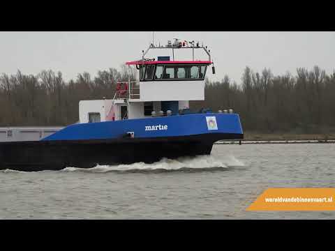 Binnenvaartschip Martie op de Oude Maas bij Barendrecht | Binnenvaart
