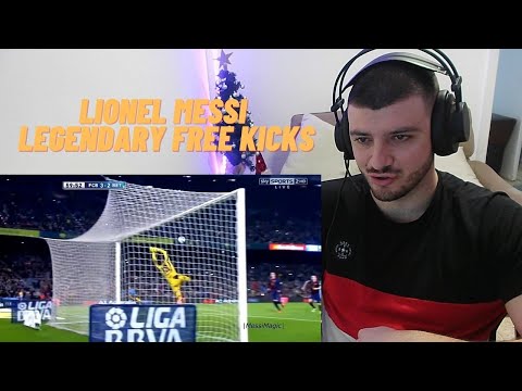 FIRST TIME REACTS TO LIONEL MESSI - ALL HIS LEGENDARY FREE KICK GOALS! MAGICAL MESSI