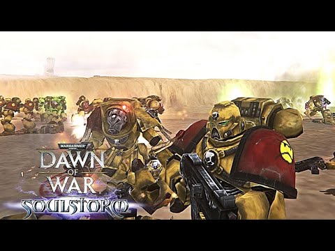 DoW - Soulstorm | Angry Marines  vs Necrons - Survival ! - Unification Mod