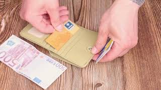 Компактний жіночий гаманець із натуральної шкіри флотар Canpellini 21793 оливковий