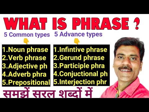 Phrases in English|phrase in English grammar| phrase and clause.