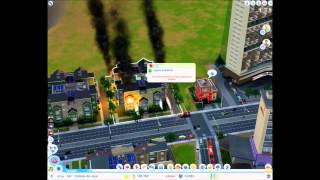 preview picture of video 'SimCity - Prédio em chamas'