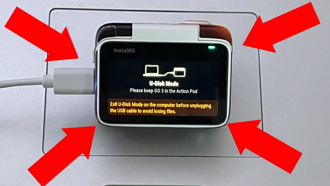 U-Disk mode Insta 360 G0 3 How to Connect to MacBook and  Remove Safely?? 🔥🔥🔥