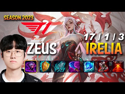 T1 Zeus IRELIA vs AATROX Top - Patch 13.24 KR Ranked