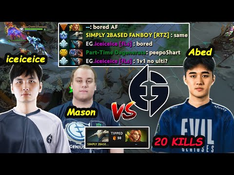 Abed Windranger A-GOD Immortal Rank1 Server NA Smurf vs Mason EG.iceiceice dota 2 7.28 Gameplay