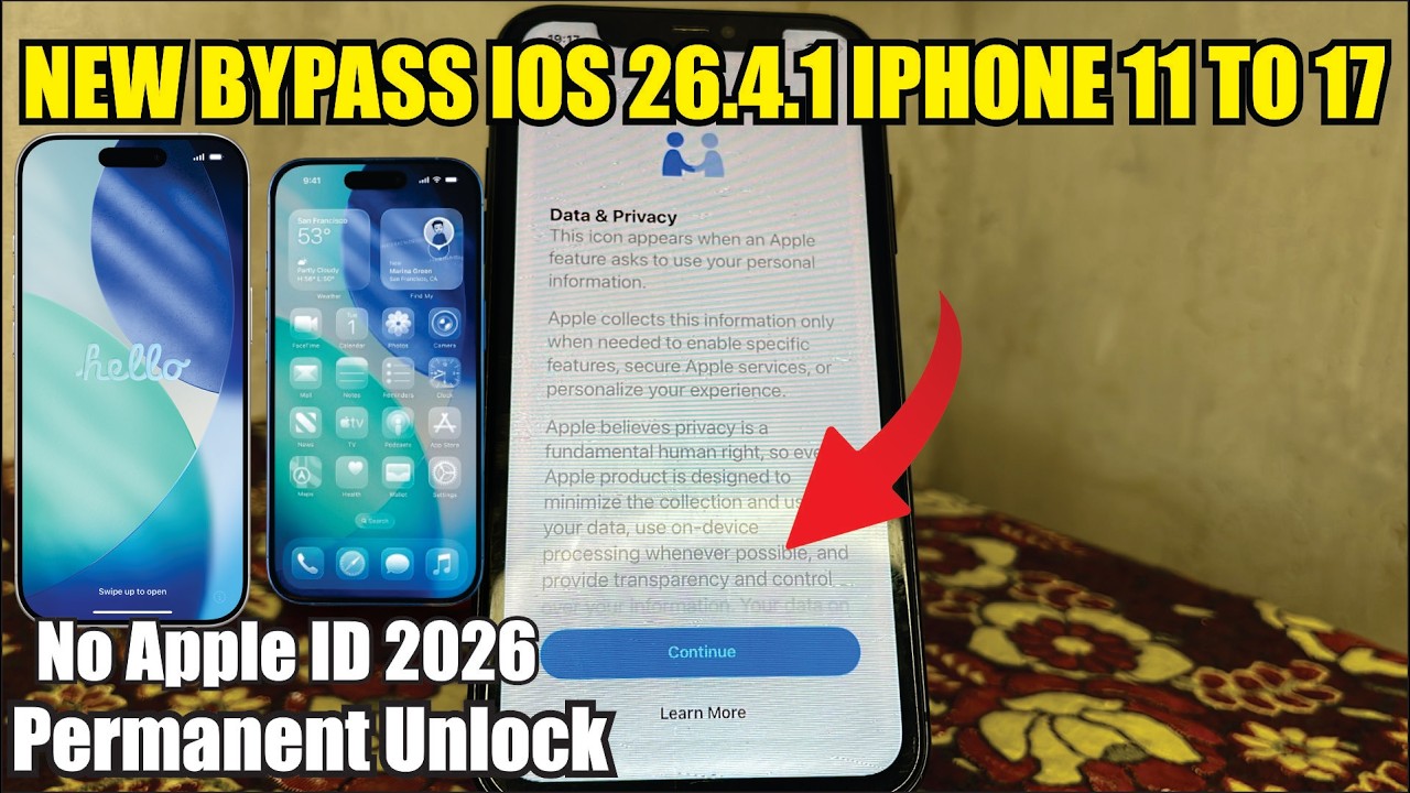 iOS 26.4.1 iCloud Bypass 🔓 Permanent Unlock (DNS + Shortcuts Method) | No Apple ID 2026