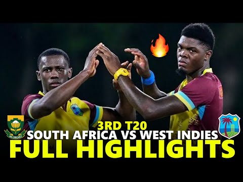 West Indies vs South Africa Full Highlights 3rd T20 2026 | WI VS SA