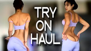 Try on Haul Trying on tight leggings Sofia Vlog - 