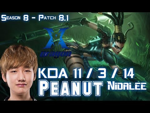 KZ Peanut NIDALEE vs GRAGAS Jungle - Patch 8.1 KR Ranked