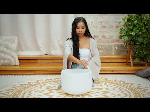 432 Hz 13" Crystal Singing Bowl Note D4 - Sacral Chakra