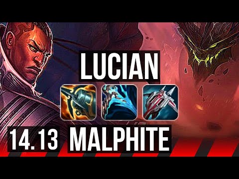 LUCIAN vs MALPHITE (TOP) | Rank 6 Lucian, 5k comeback, 46k DMG, Rank 15 | EUW Challenger | 14.13