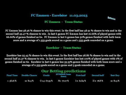 Betting tips and analis for 11 03 2023 part 20