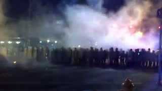 Baltimore Riots Cops Shoot Tear Gas and Rubber Bullets For Crewfew