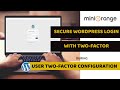 WordPress Two Factor Authentication 2FA WordPress Login With 2FA Secure Your WordPress Login