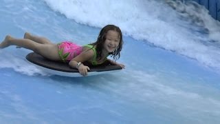 preview picture of video 'Barbara Dawn boogie boards at Wilderness at the Smokies in Pigeon Forge.'