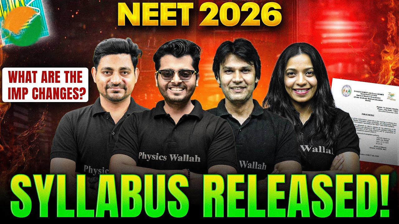 NEET 2026 Syllabus Official Update 🔥 | Physics, Chemistry, Botany & Zoology | Full Changes Explained