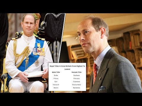 Why is Prince Edward an Earl, not a Duke?