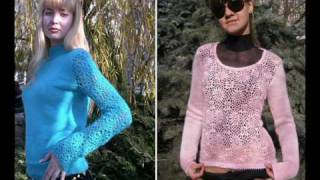 preview picture of video 'Elena Wedenskaya presents Knitted models from a warm yarn'