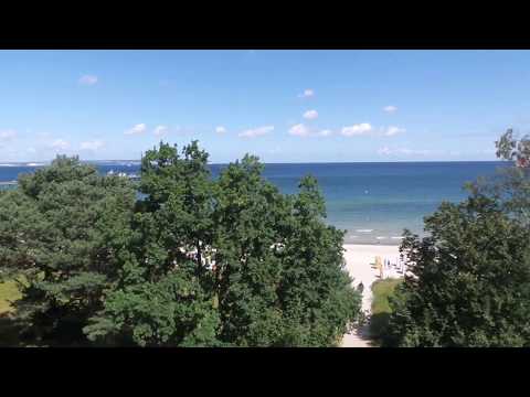 Blick von der Dachterrasse der Villa Sirene im Ostseebad Binz auf Rügen