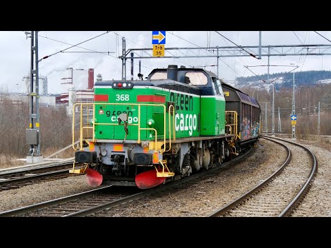 Tåg på Timrå station