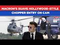 MACRON S Hollywood Style Chopper ENTRY VIRAL In Germany Watch French PREZ Land At Norvenich Air Base