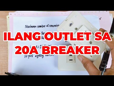 ILANG OUTLET ANG PWEDE ILAGAY SA 20A CIRCUIT BREAKER.#electrical
