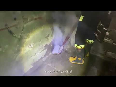 Atatürk prospektində yerləşən yaşayış binasında yanğın baş verməsi