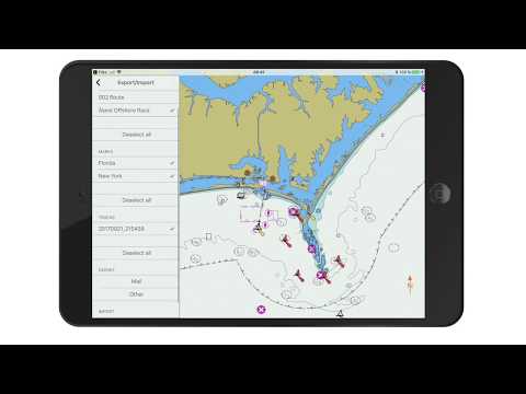 Seapilot navigation app - Export/Import - Marks, Routes & Tracks