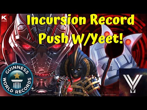 Incursions World Record Attempt Push W/YeetOS! Live! - Marvel Contest of Champions