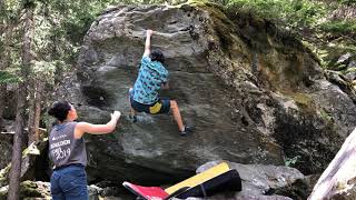 Video thumbnail de Son of a gun, 7c. Magic Wood