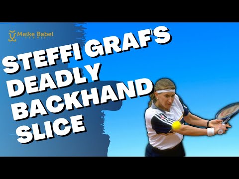 Use Steffi Graf's backhand slice pattern to take over the tennis point with your forehand