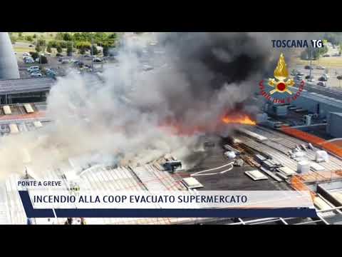 2021-06-03 PONTE A GREVE - INCENDIO ALLA COOP EVACUATO SUPERMERCATO
